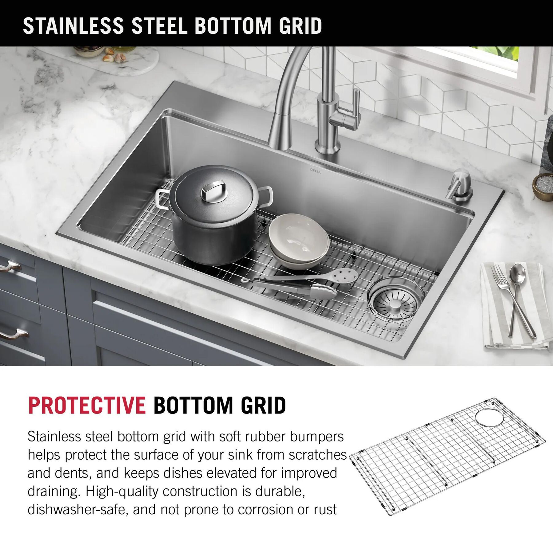 33&rdquo; Stainless Steel Workstation Kitchen Sink Drop-In Undermount Single Bowl with WorkFlow&trade; Ledge and Accessories